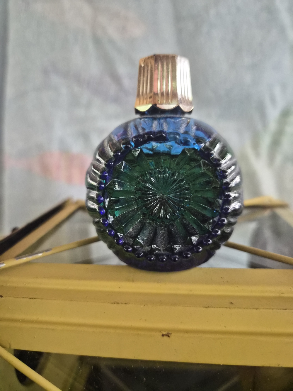 Avon Blue Glass Purfume Vintage Bottle